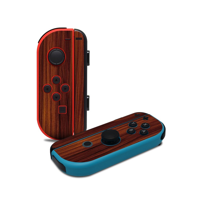 Nintendo Switch JoyCon Controller Skin design of Wood, Red, Brown, Hardwood, Wood flooring, Wood stain, Caramel color, Laminate flooring, Flooring, Varnish, with black, red colors