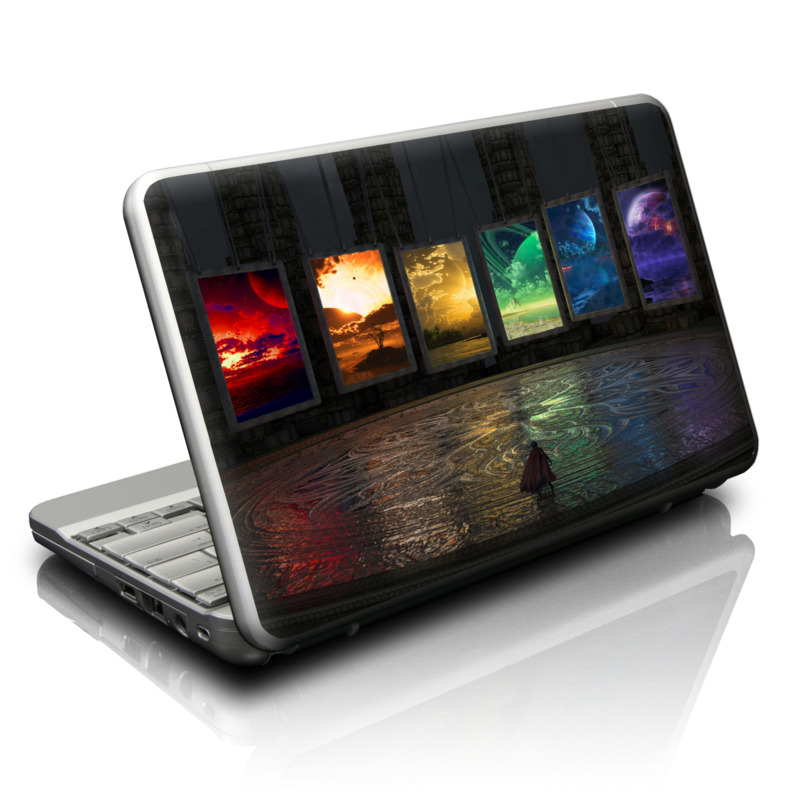 Netbook Skin design of Light, Lighting, Water, Sky, Technology, Night, Art, Geological phenomenon, Electronic device, Glass, with black, red, green, blue colors