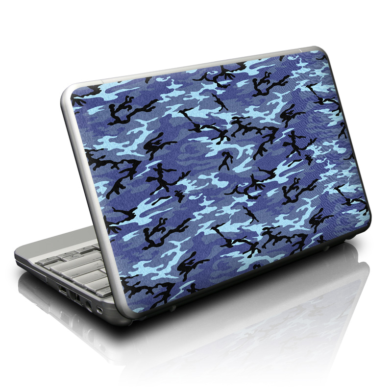 Netbook Skin design of Military camouflage, Pattern, Blue, Aqua, Teal, Design, Camouflage, Textile, Uniform, with blue, black, gray, purple colors