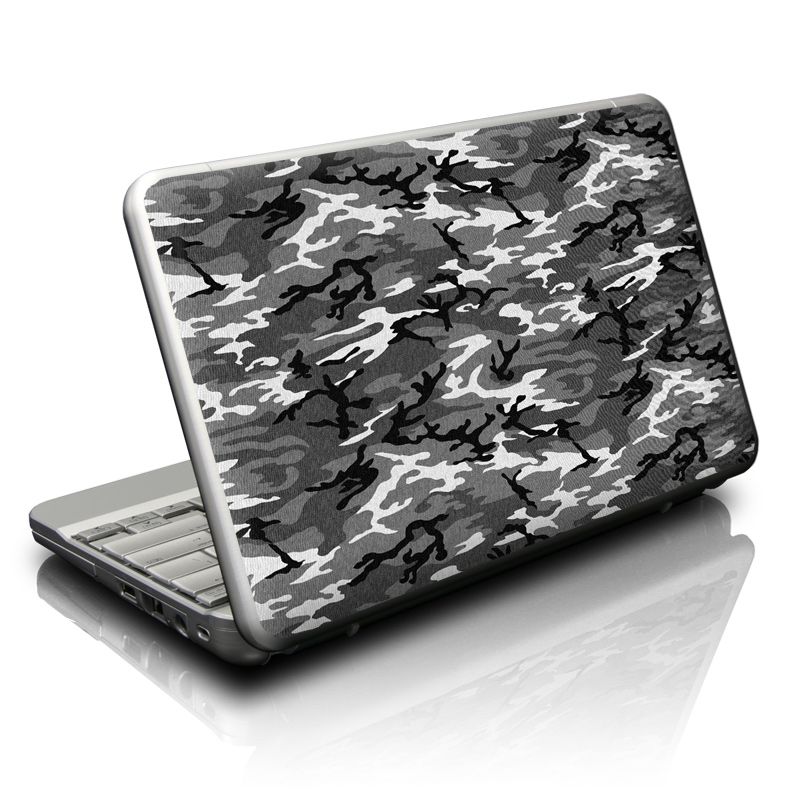 Netbook Skin design of Military camouflage, Pattern, Clothing, Camouflage, Uniform, Design, Textile, with black, gray colors