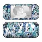 Blue Ink Floral Nintendo Switch Lite Skin