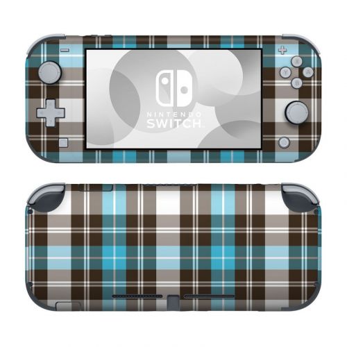 Turquoise Plaid Nintendo Switch Lite Skin