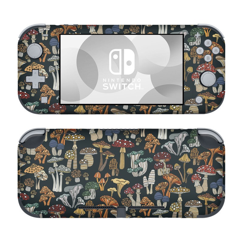 Nintendo Switch Lite Skin design of Brown, Textile, Sleeve, Art, Font, Pattern, Collage, Painting, Illustration, Event, with black, white, blue, red, yellow, orange colors
