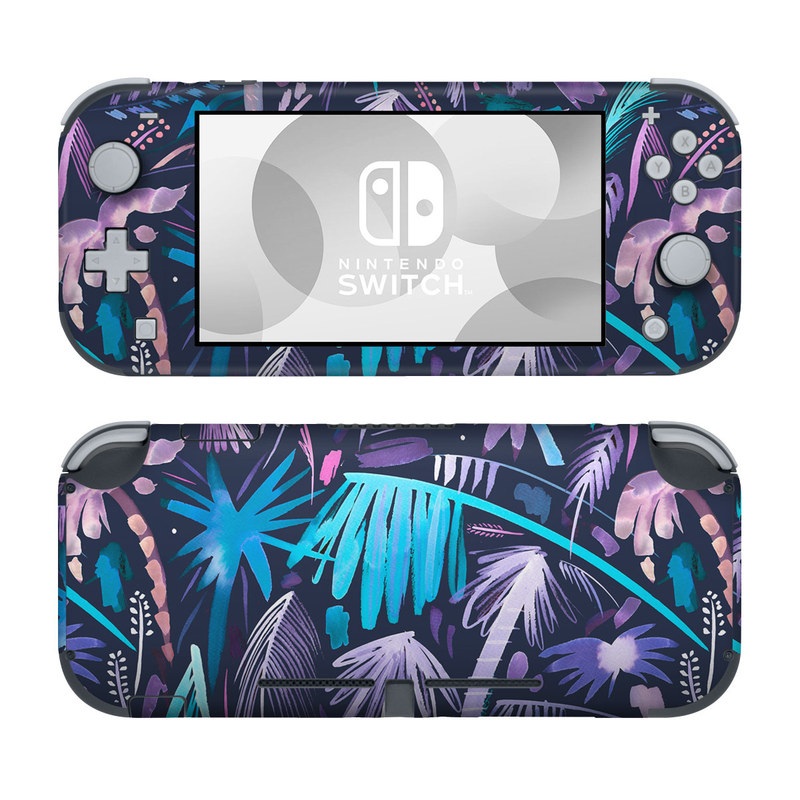 Nintendo Switch Lite Skin design of Purple, Blue, Graffiti, Pattern, Psychedelic art, Art, Violet, Lilac, Design, Electric blue, with blue, purple, black, white, pink colors