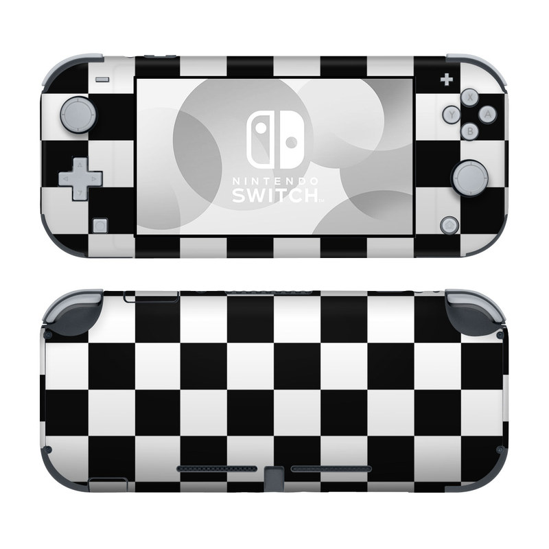 Nintendo Switch Lite Skin design of Black, Photograph, Games, Pattern, Indoor games and sports, Black-and-white, Line, Design, Recreation, Square, with black, white colors
