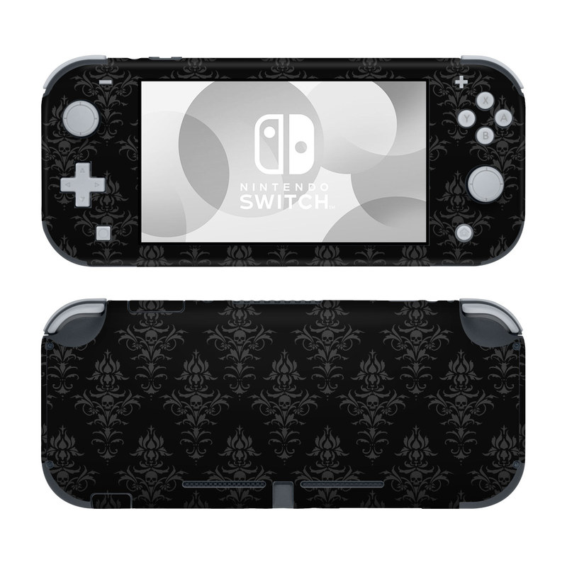 Nintendo Switch Lite Skin design of Black, Pattern, Design, Monochrome, Black-and-white, Darkness, Monochrome photography, Symmetry, with black, gray colors