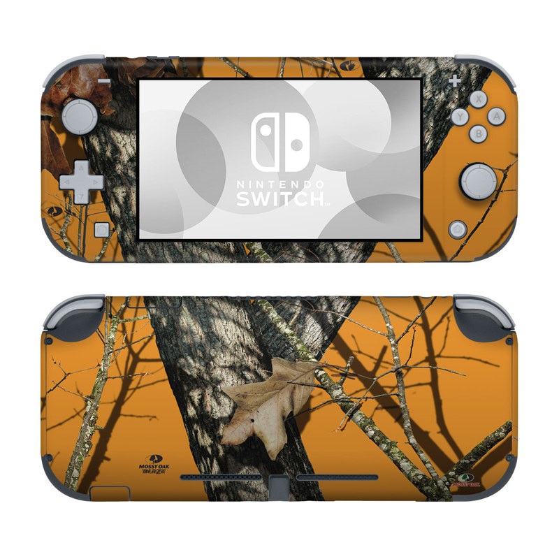 Nintendo Switch Lite Skin design of Tree, Branch, Canoe birch, Woody plant, Plant, Leaf, Adaptation, Wildlife, Trunk, Birch family, with green, black, gray, red colors