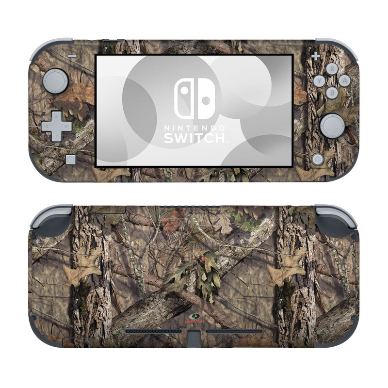 Nintendo Switch Lite Skin design of shellbark hickory, Camouflage, Tree, Branch, Trunk, Plant, Leaf, Adaptation, Wood, Twig, with orange, green, red, black, gray colors