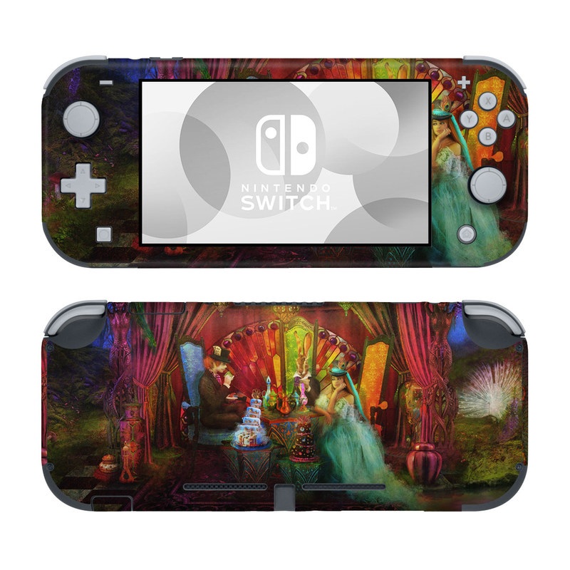 Nintendo Switch Lite Skin design of Hindu temple, Temple, Art, Painting, Place of worship, Stage, Fictional character, with black, red, green, blue, gray colors