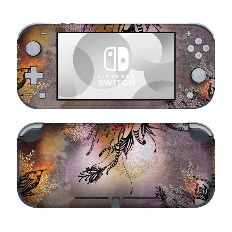 Nintendo Switch Lite Skin design of Illustration, Graphic design, Cg artwork, Art, Fictional character, Graphics, Visual arts, Darkness, with black, gray, red, green, purple colors