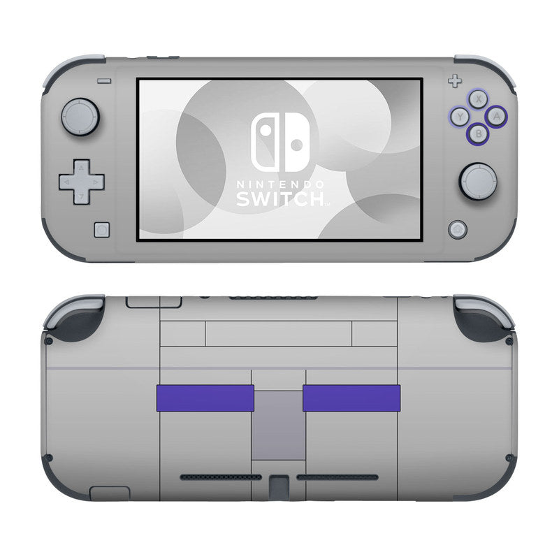 Nintendo Switch Lite Skin design, with gray, purple colors
