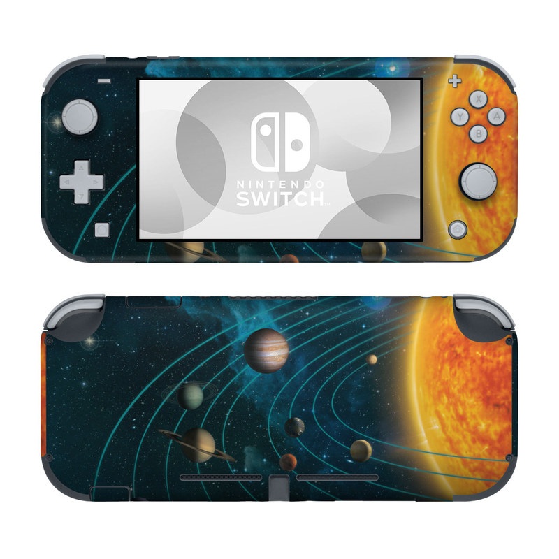 Nintendo Switch Lite Skin design of Astronomical object, Universe, Outer space, Galaxy, Astronomy, Atmosphere, Space, Planet, Science, Sky, with red, yellow, black, blue, brown, white colors