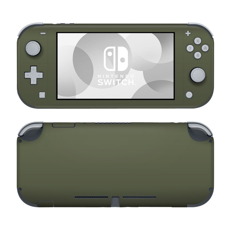 Nintendo Switch Lite Skin design of Green, Brown, Text, Yellow, Grass, Font, Pattern, Beige, with green, brown colors