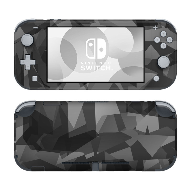 Nintendo Switch Lite Skin design of Black, Pattern, Triangle, Black-and-white, Monochrome, Grey, Design, Line, Architecture, Monochrome photography, with black, gray colors