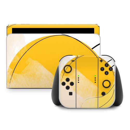Abstract Yellow Nintendo Switch Skin