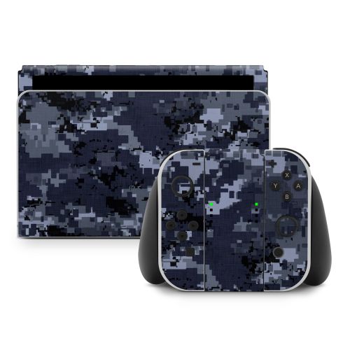 Digital Navy Camo Nintendo Switch Skin