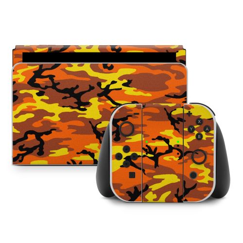 Orange Camo Nintendo Switch Skin