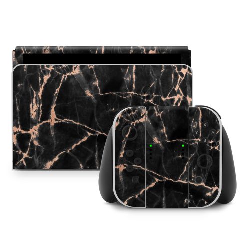 Rose Quartz Marble Nintendo Switch Skin