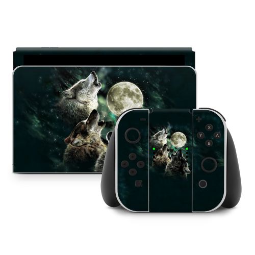 Three Wolf Moon Nintendo Switch Skin