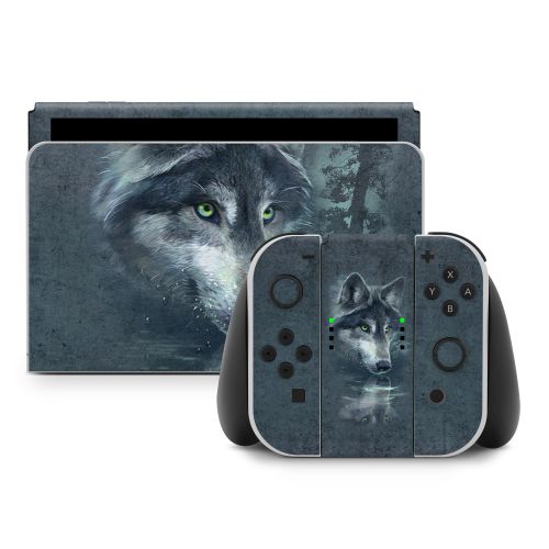 Wolf Reflection Nintendo Switch Skin