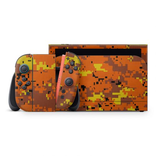 Digital Orange Camo Nintendo Switch 2 Skin
