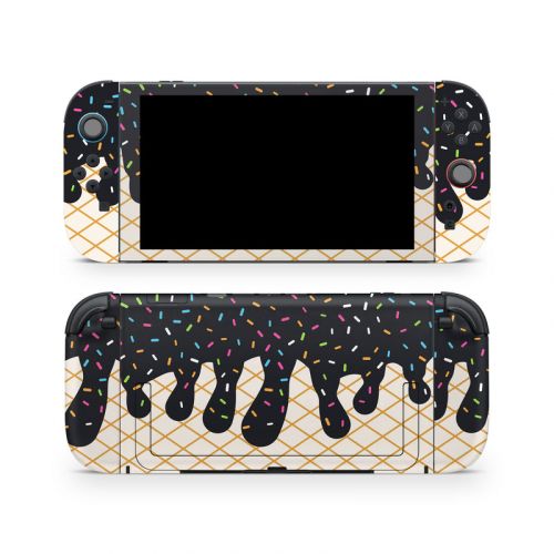 Black Ice Cream Drip Nintendo Switch 2 Skin