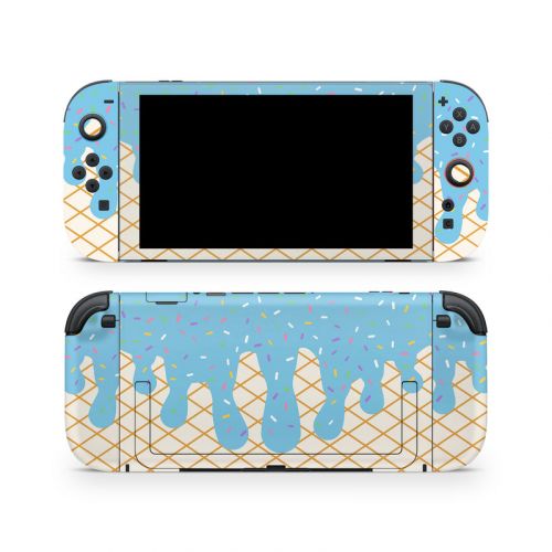 Cotton Candy Ice Cream Drip Nintendo Switch 2 Skin