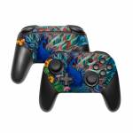 Coral Peacock Nintendo Switch Pro Controller Skin