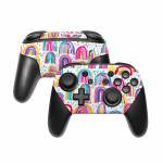 Watercolor Rainbows Nintendo Switch Pro Controller Skin