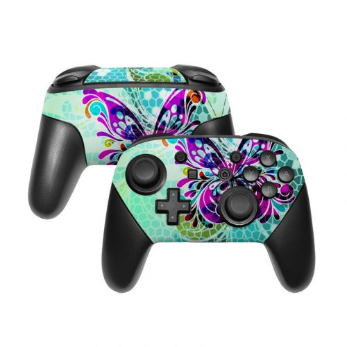Butterfly Glass Nintendo Switch Pro Controller Skin