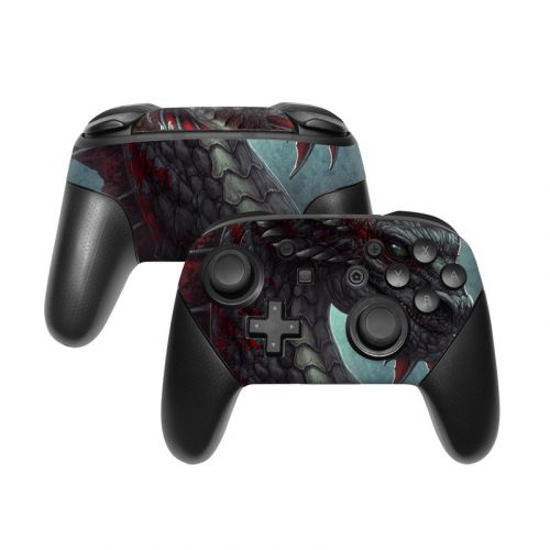 Black Dragon Nintendo Switch Pro Controller Skin
