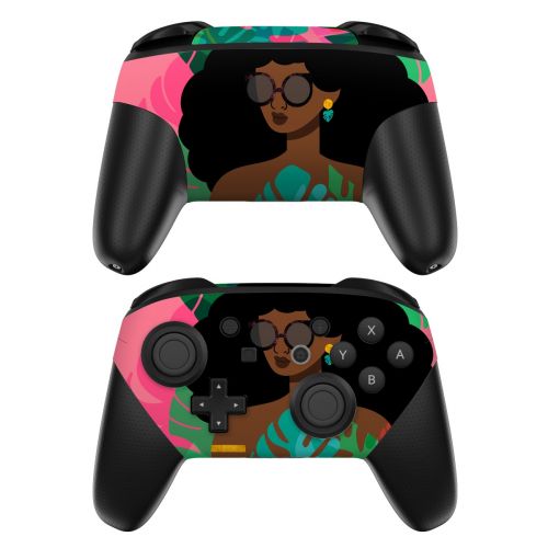 Eva's Garden Nintendo Switch Pro Controller Skin