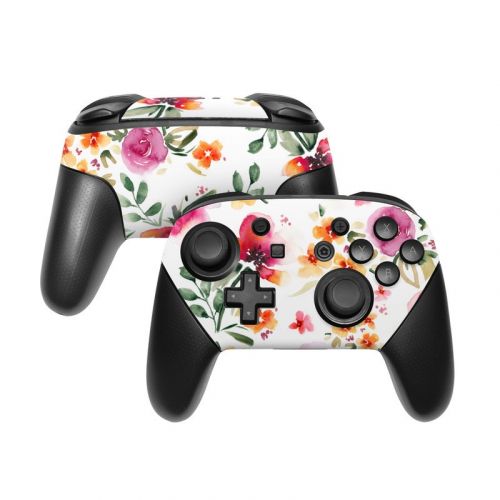 Fresh Flowers Nintendo Switch Pro Controller Skin