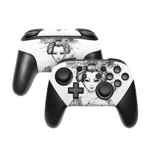 Geisha Sketch Nintendo Switch Pro Controller Skin