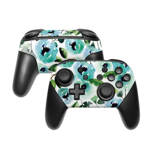 Peonies Nintendo Switch Pro Controller Skin