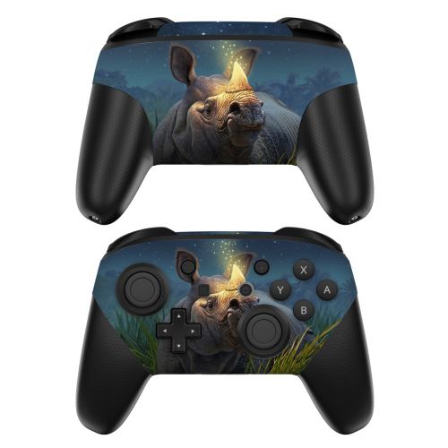 Rhinoceros Unicornis Nintendo Switch Pro Controller Skin