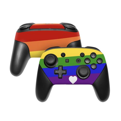 Rainbow Stripe Nintendo Switch Pro Controller Skin