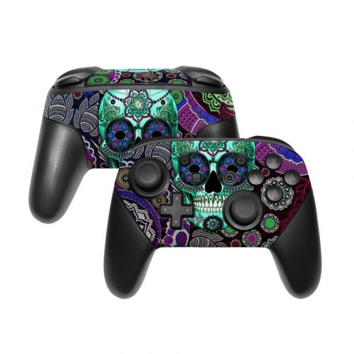 Sugar Skull Sombrero Nintendo Switch Pro Controller Skin