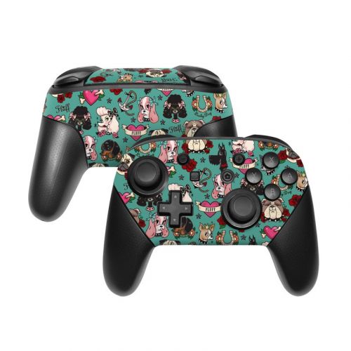 Tattoo Dogs Nintendo Switch Pro Controller Skin