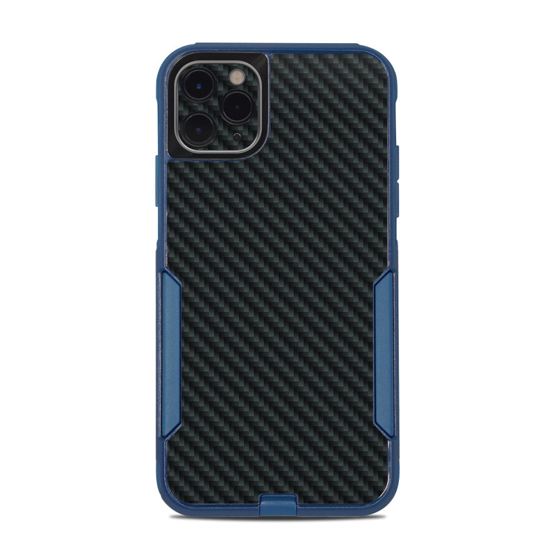 OtterBox Commuter iPhone 11 Pro Max Case Skin design of Green, Black, Blue, Pattern, Turquoise, Carbon, Textile, Metal, Mesh, Woven fabric, with black colors