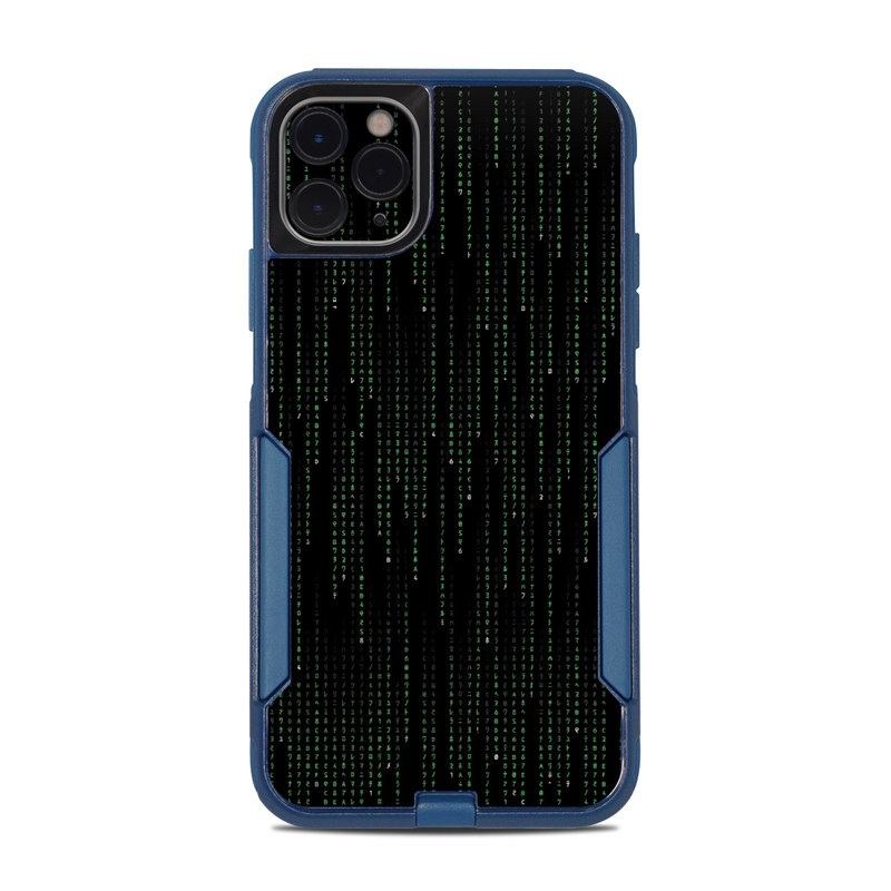 OtterBox Commuter iPhone 11 Pro Max Case Skin design of Green, Black, Pattern, Symmetry, with black colors