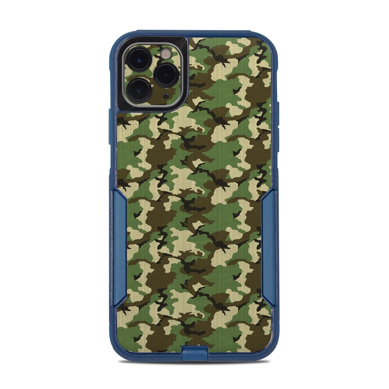 OtterBox Commuter iPhone 11 Pro Max Case Skin design of Military camouflage, Camouflage, Clothing, Pattern, Green, Uniform, Military uniform, Design, Sportswear, Plane, with black, gray, green colors