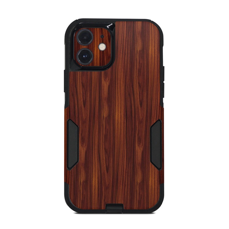 OtterBox Commuter iPhone 12 Case Skin design of Wood, Red, Brown, Hardwood, Wood flooring, Wood stain, Caramel color, Laminate flooring, Flooring, Varnish, with black, red colors