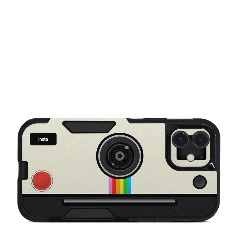 OtterBox Commuter iPhone 12 Case Skin design of Cameras & optics, Camera, Technology, Circle, Electronic device, Electronics, Colorfulness, with gray, black, red colors