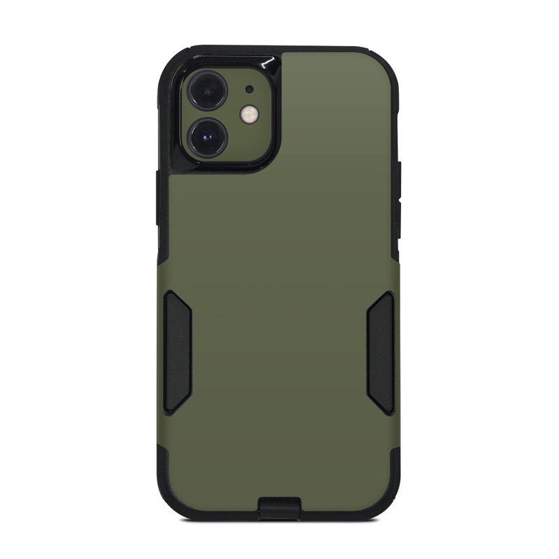 OtterBox Commuter iPhone 12 Case Skin design of Green, Brown, Text, Yellow, Grass, Font, Pattern, Beige, with green, brown colors
