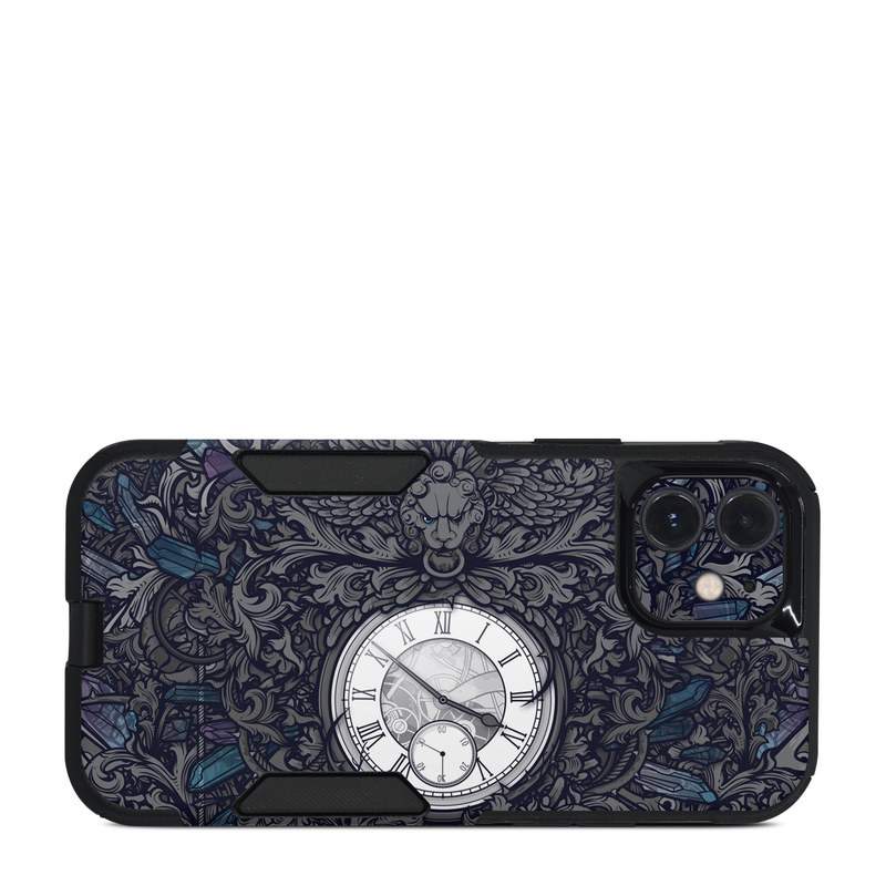 OtterBox Commuter iPhone 12 Case Skin design of Blue, Pattern, Psychedelic art, Design, Circle, Art, Font, Graphic design, Visual arts, Illustration, with black, gray colors