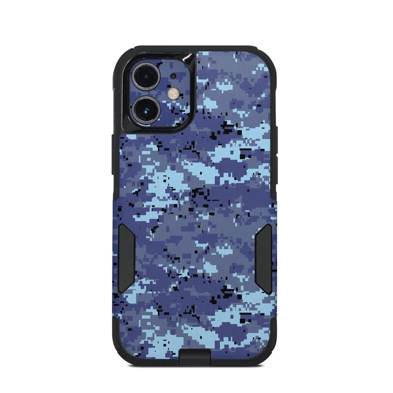 OtterBox Commuter iPhone 12 mini Case Skin design of Blue, Purple, Pattern, Lavender, Violet, Design, with blue, gray, black colors