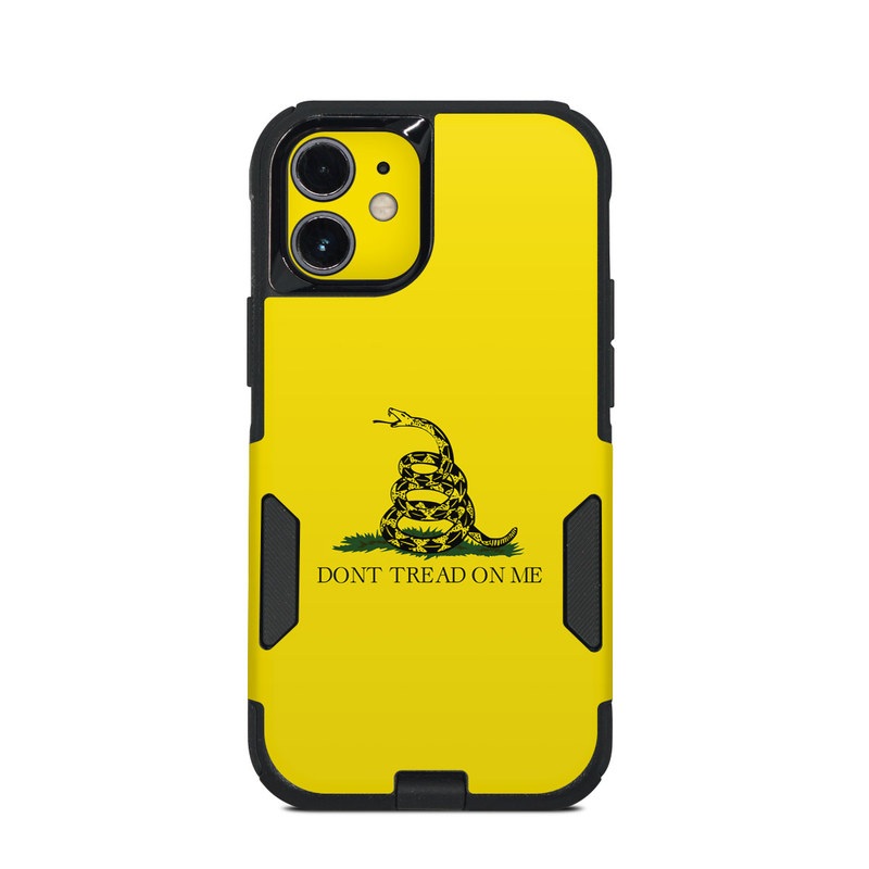 OtterBox Commuter iPhone 12 mini Case Skin design of Yellow, Font, Logo, Graphics, Illustration with orange, black, green colors