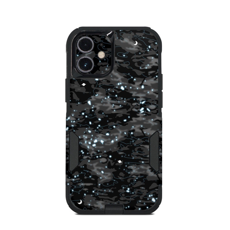 OtterBox Commuter iPhone 12 mini Case Skin design of Black, Water, Space, Black-and-white, Granite, with blue, white, gray, blue colors