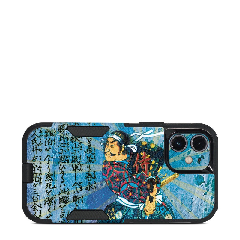 OtterBox Commuter iPhone 12 mini Case Skin design of Art, Illustration, Painting, with blue, black, gray, green, red colors